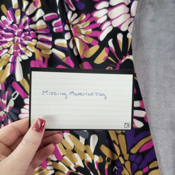 XOXO Juniors Womens Sleeveless Floral Dress‎ S Black Purple Made in USA Retro - Picture 4 of 7